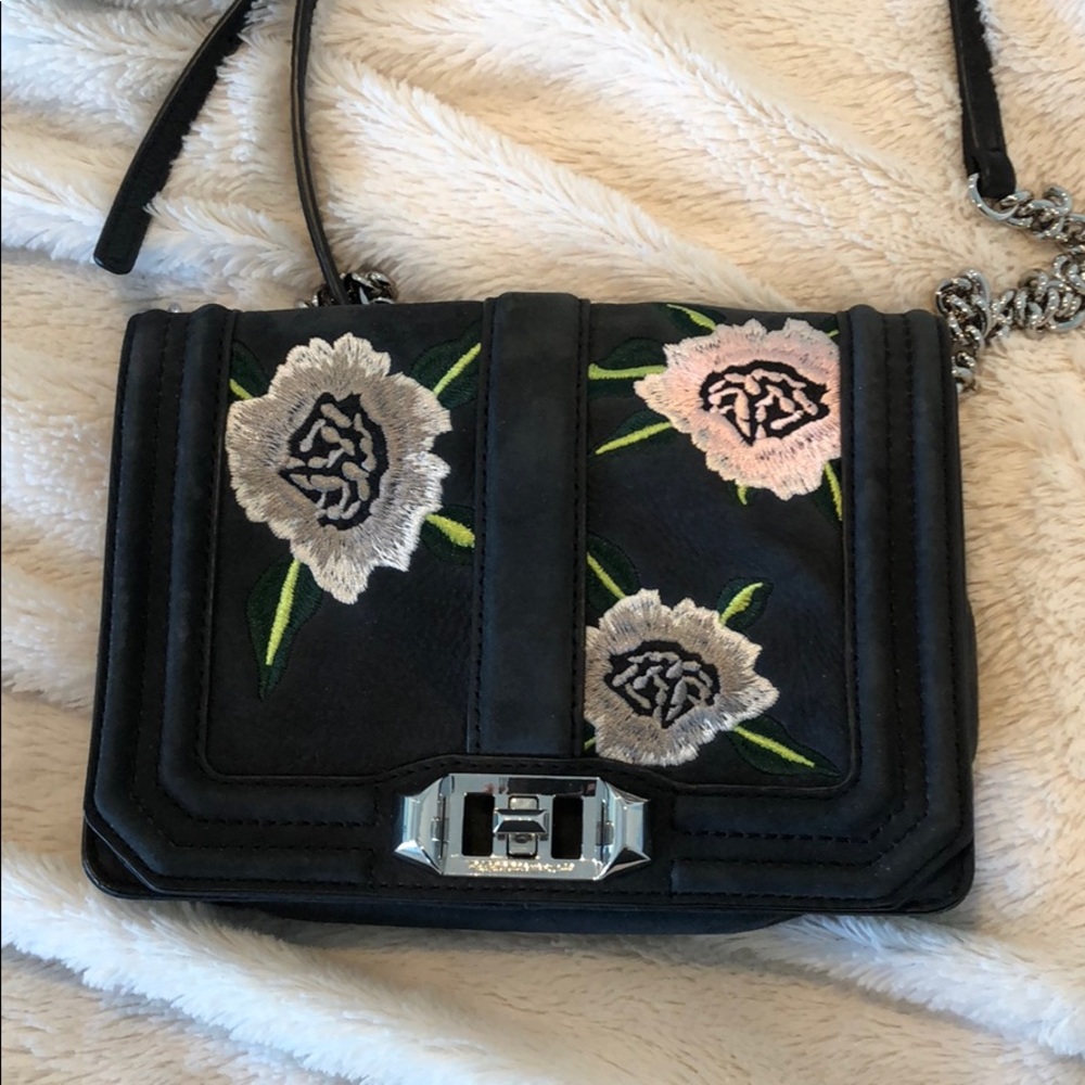 Rebecca Minkoff Embroidered Suede Bag-Small